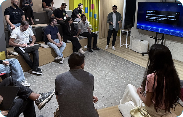 Gen AI meetup at Simply Technologies Leo office