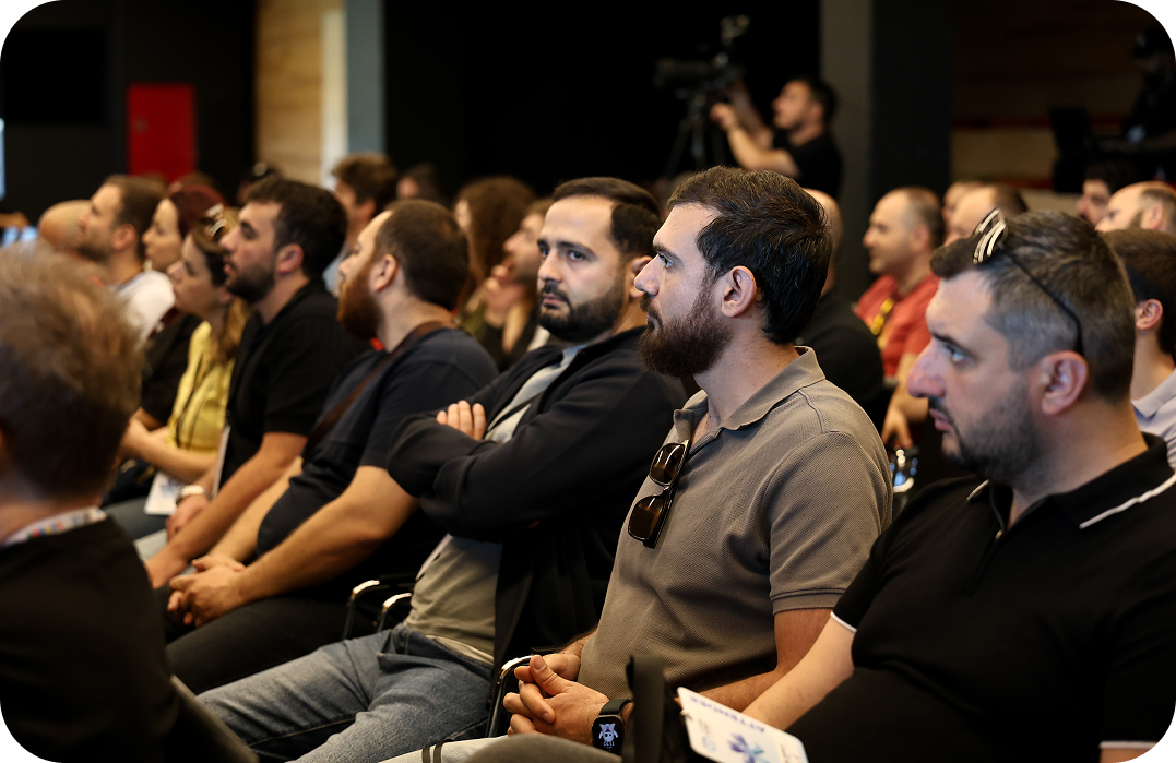 Attendee asking a question during AI Code Summit